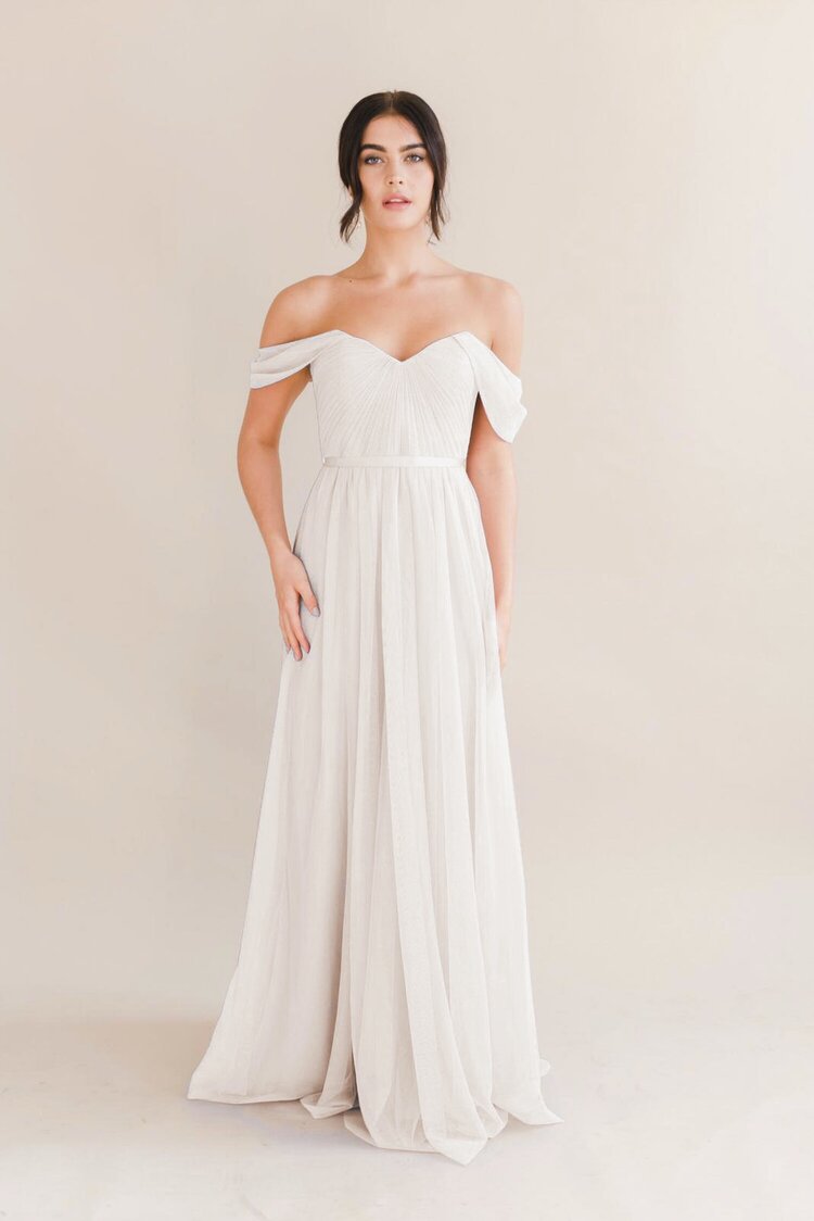 Bardot Off Shoulder Bridal Gown - Ivory
