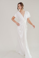 Camilla Satin Bridal Gown by TH&TH - Ivory